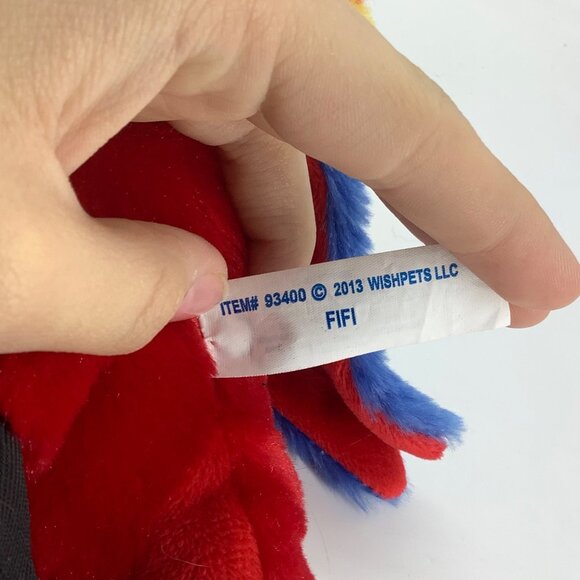 Macaw Parrot FIFI Plush Stuffed Animal Toy Wishpets Realistic 10" 2013 - Picture 4 of 6